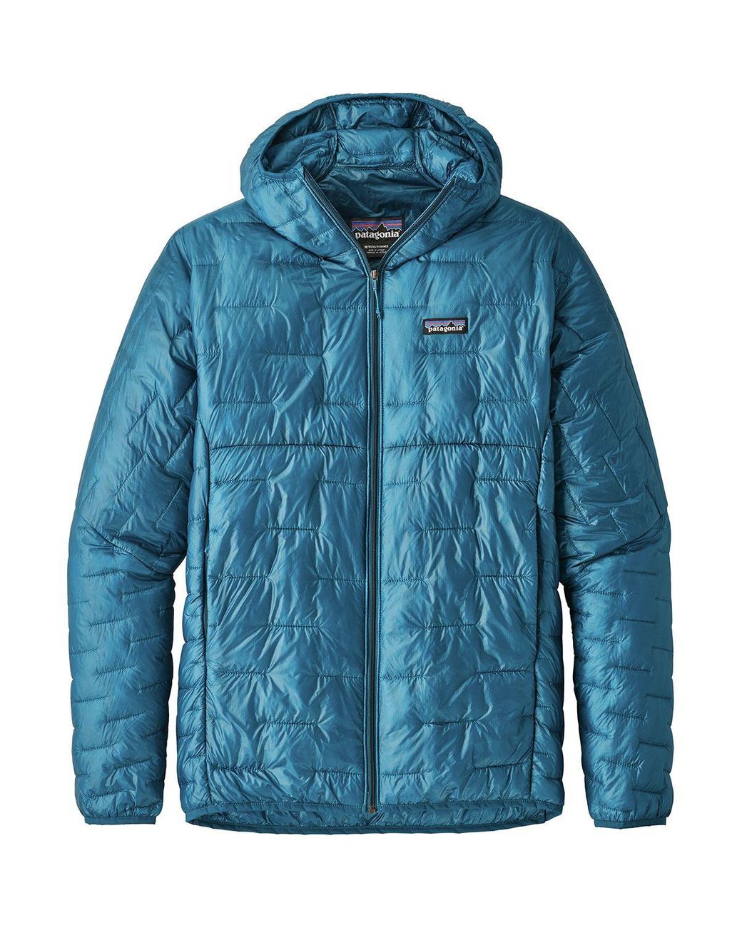 Patagonia Synthetic Micro Puff Hooded Insulated Jacket in Blue for Men ...