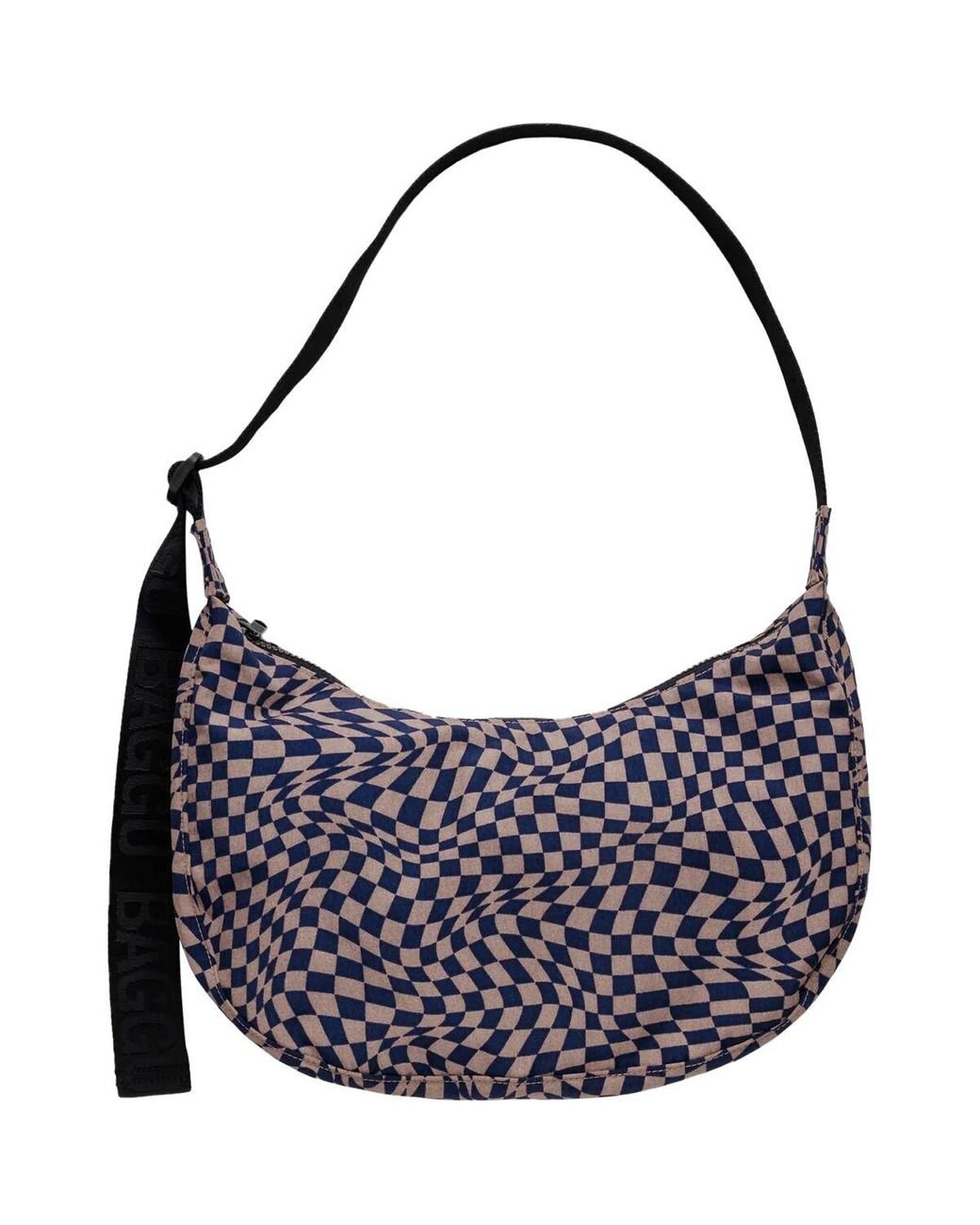 BAGGU Medium Crescent Purse in Blue Lyst