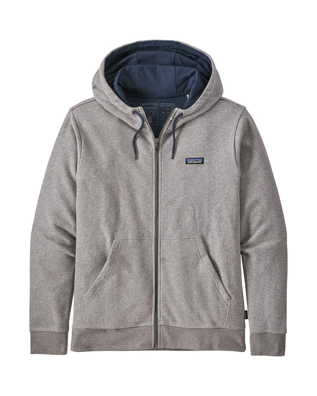 Patagonia P-6 Label French Terry Full-zip Hooded Jacket in Gray for 