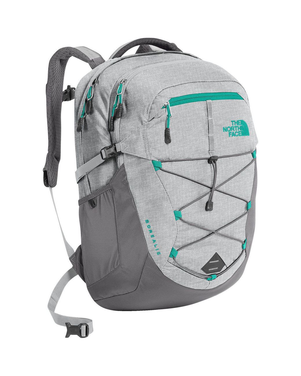 The North Face Women Borealis Backpack, Glacier Gray White Heather/ Pool  Green | Lyst