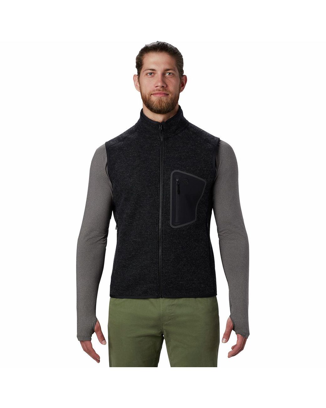 Mountain Hardwear Wool Hatcher Vest in Black for Men Lyst