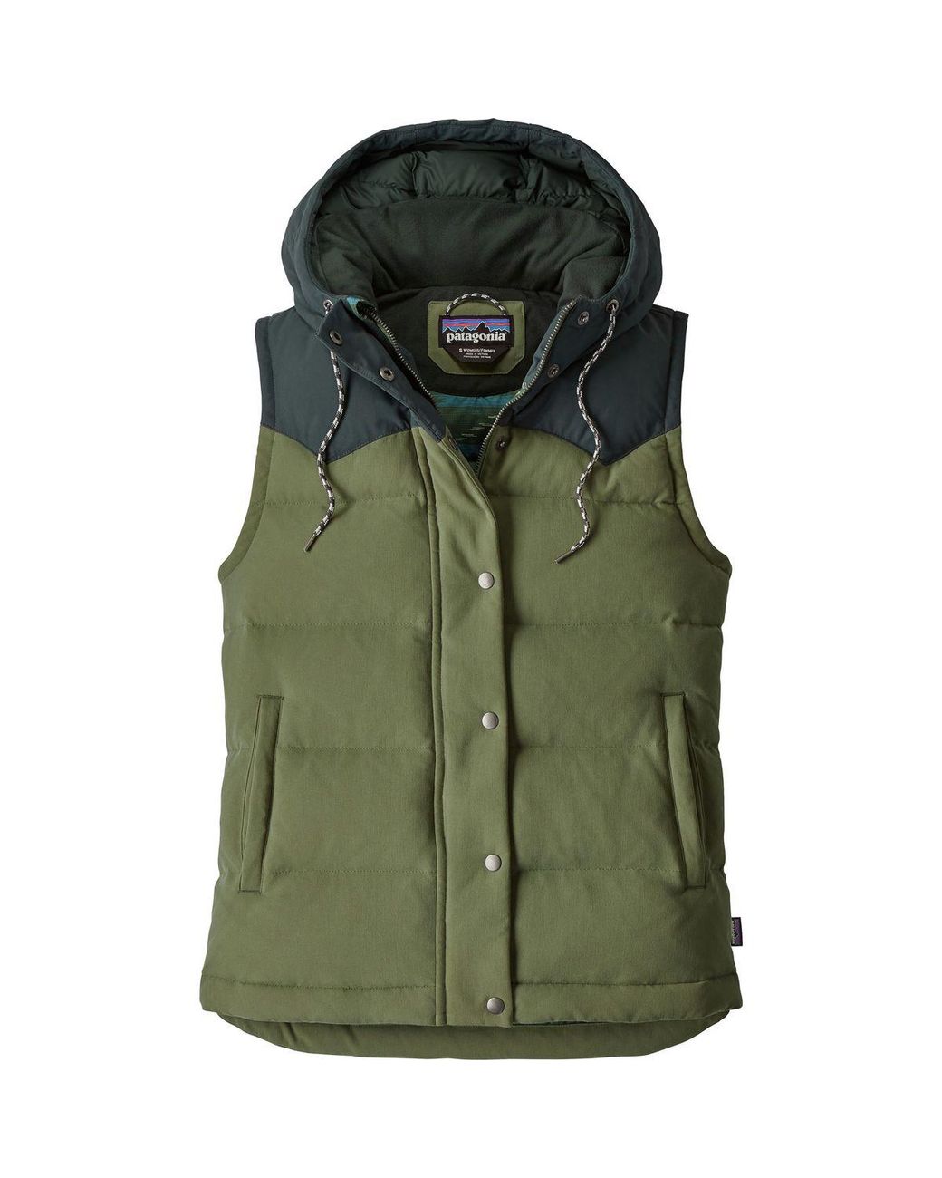 Patagonia Hooded Down Vest Green | Lyst
