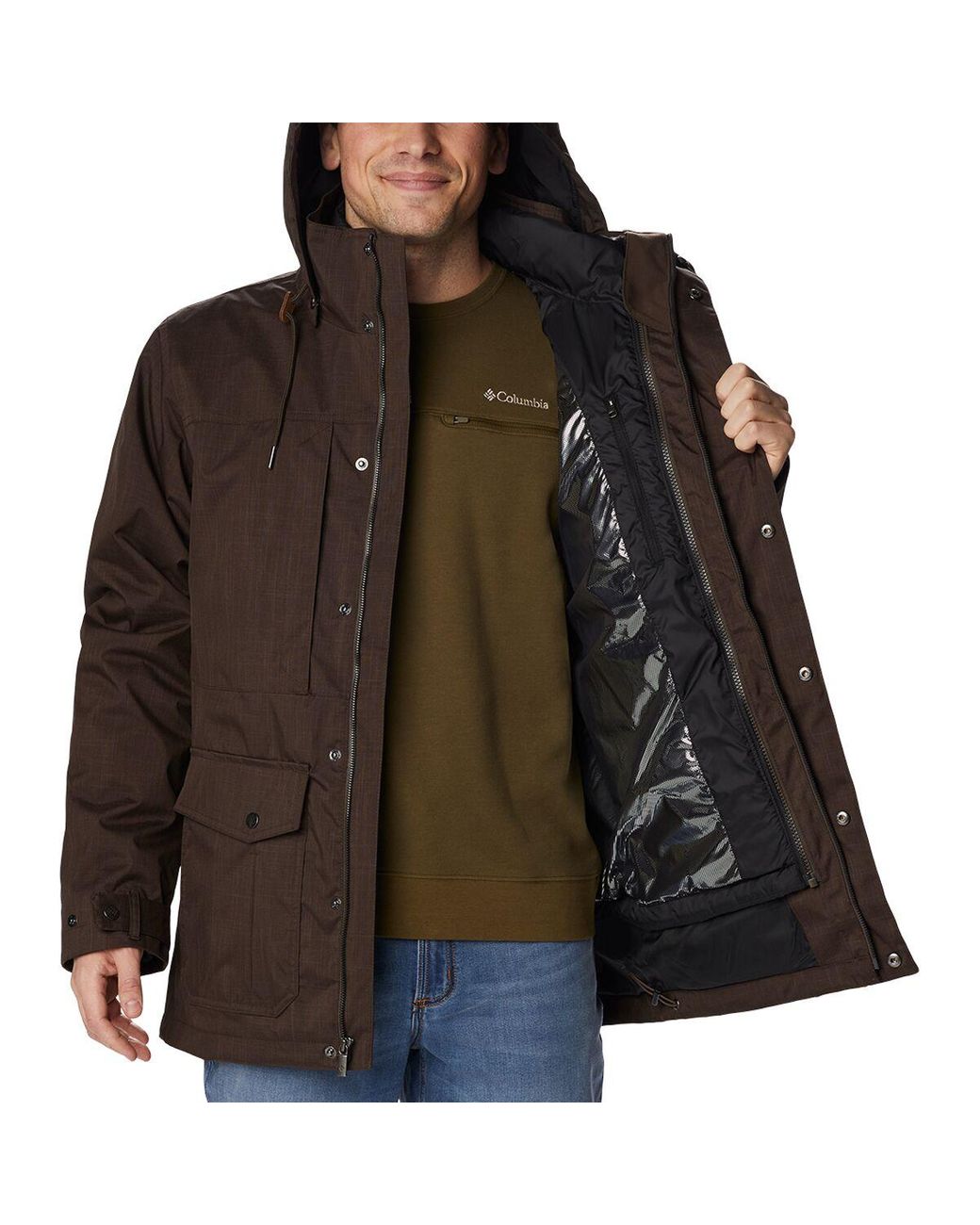 Columbia Horizons Pine Interchange Jacket in Brown for Men | Lyst