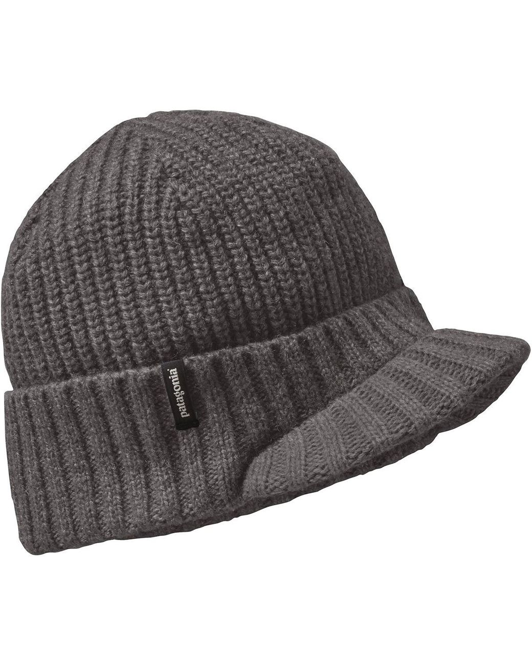 Patagonia Wool Brimmed Beanie in Gray 