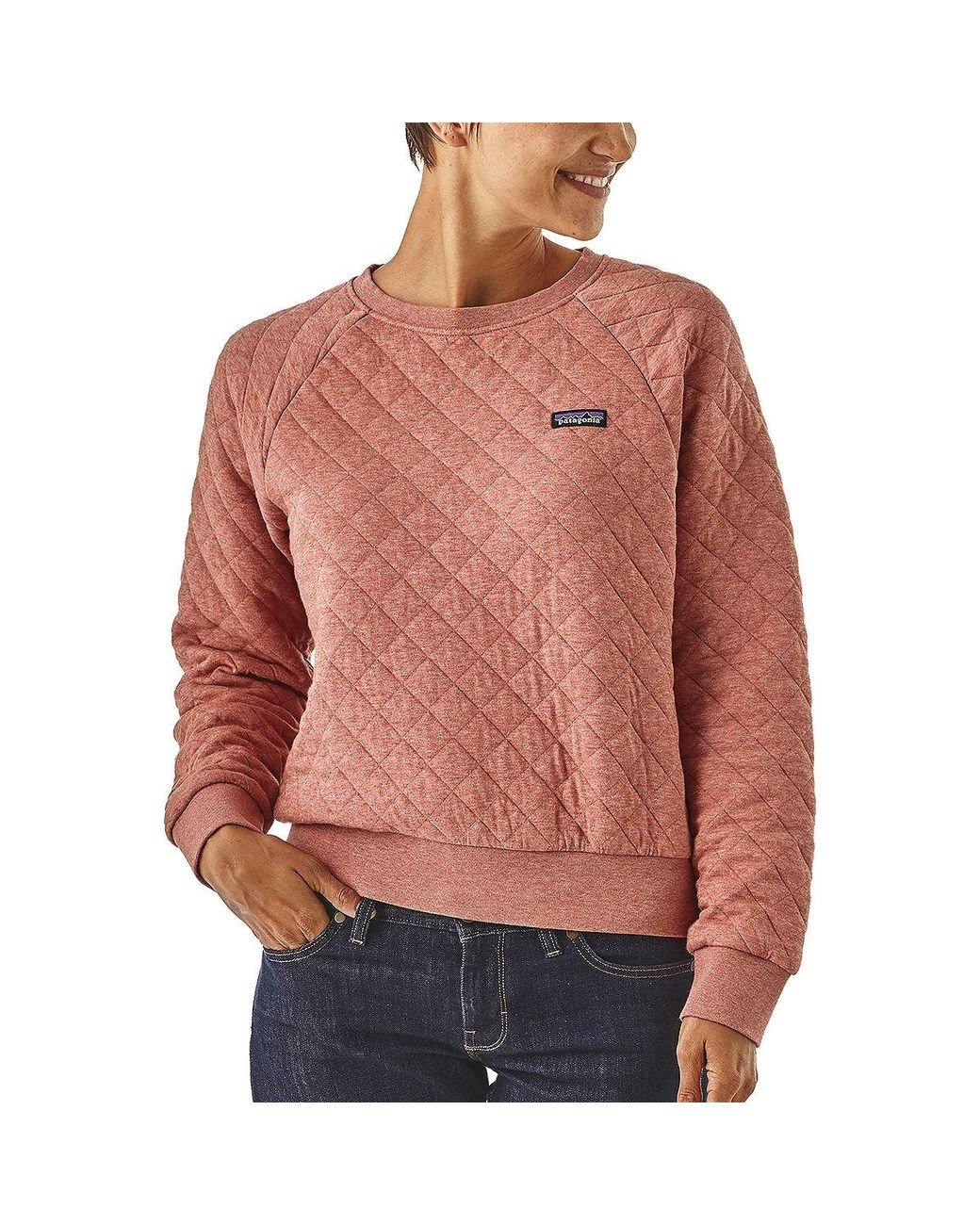 Patagonia Organic Cotton Quilt Crew Sweatshirt in Pink | Lyst