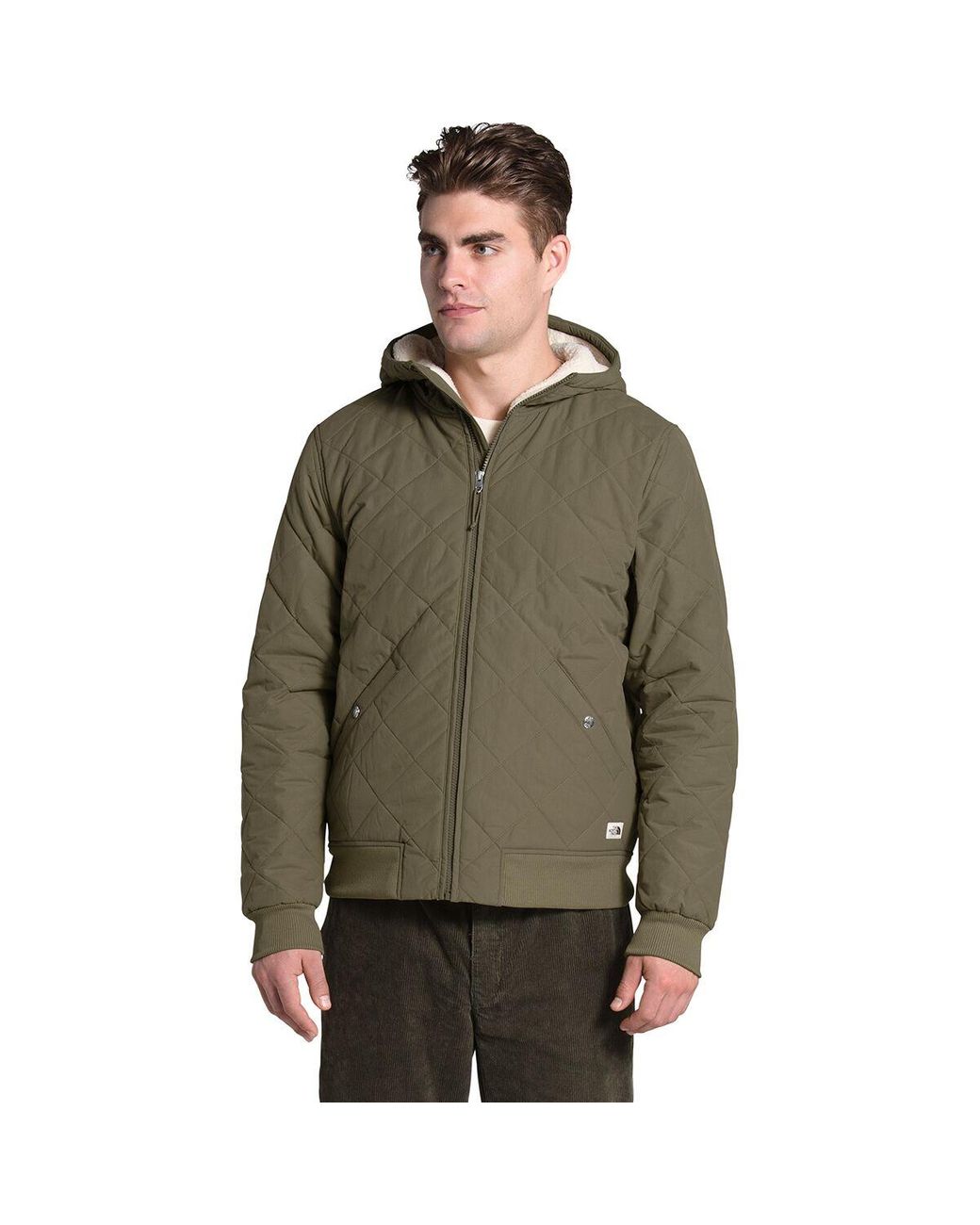 Full-zip Hooded Jacket in Green for Men 