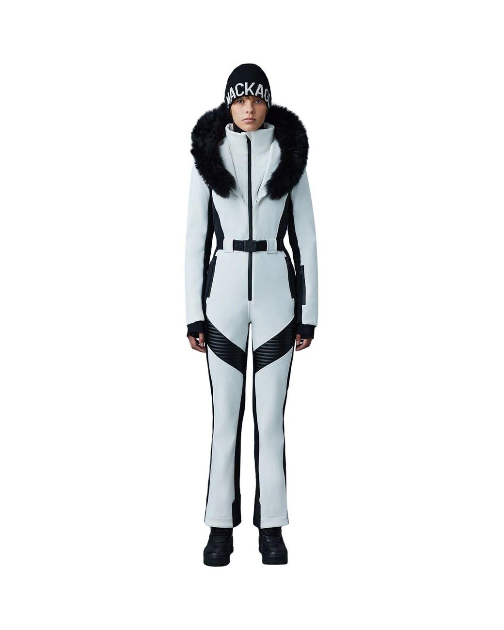 Mackage Elle Fur Snow Suit in Black | Lyst