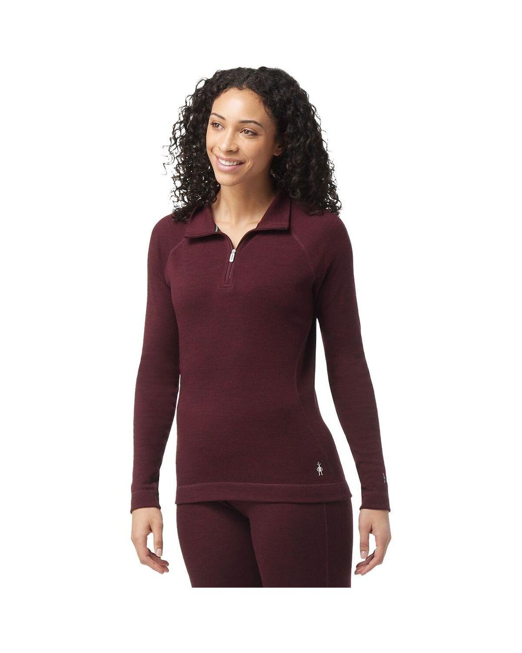Smartwool Classic Thermal Merino 1/4-zip Baselayer in Red | Lyst