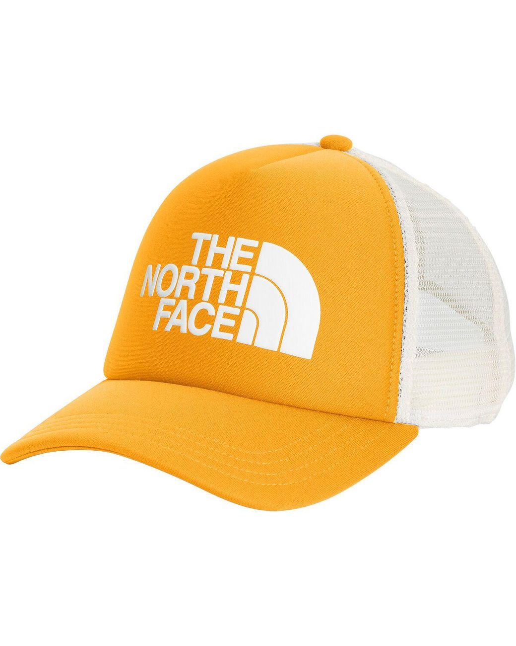 The North Face Logo Trucker Hat in Yellow for Men | Lyst