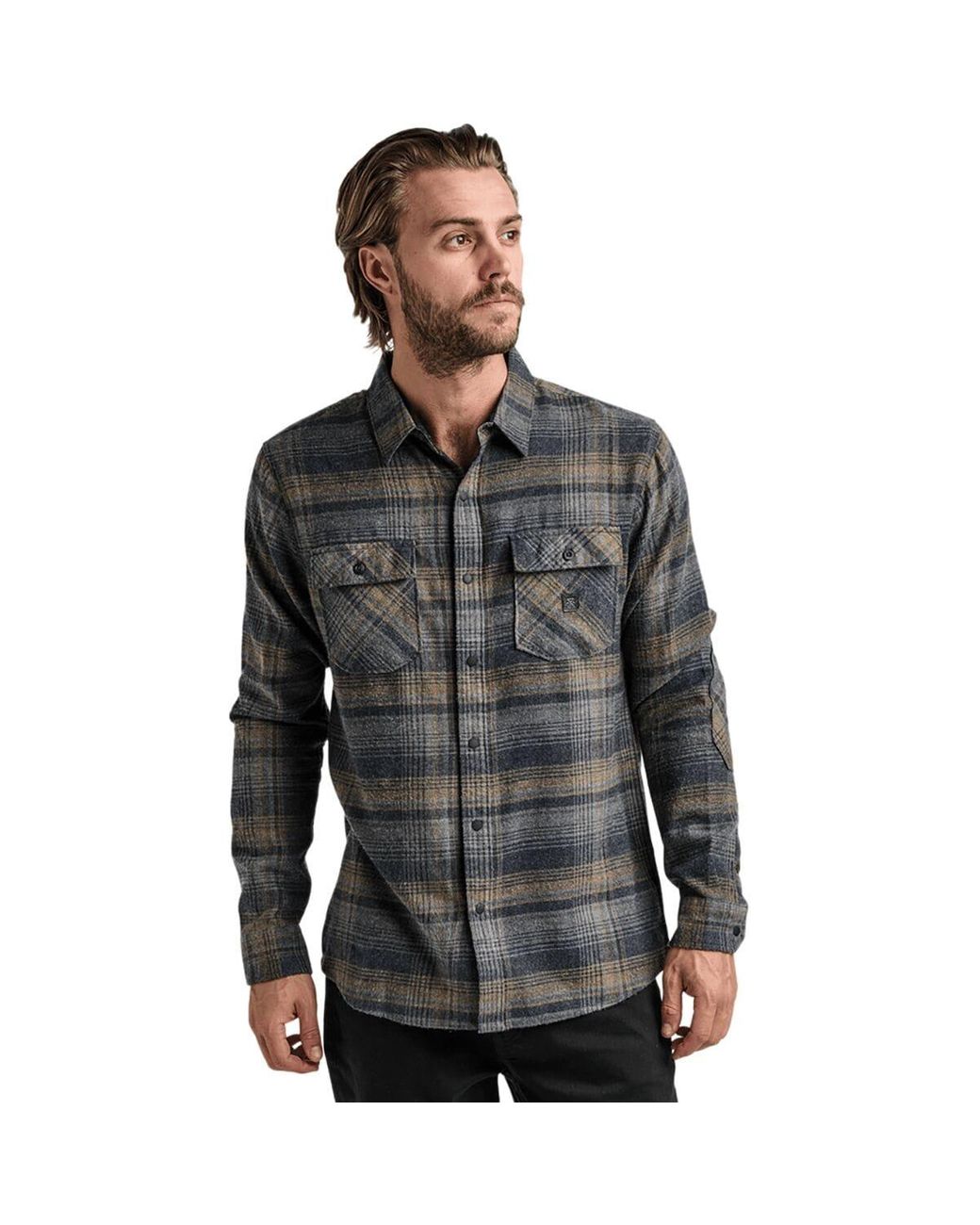 Roark Nordsman Light Flannel Shirt in Gray for Men | Lyst