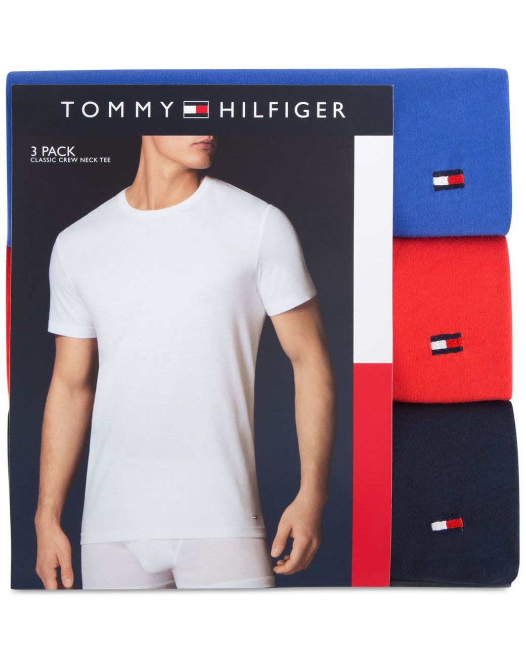 Slikke Bevise katalog Tommy Hilfiger Men's Classic Crew T-shirts 3-pack in Green for Men | Lyst
