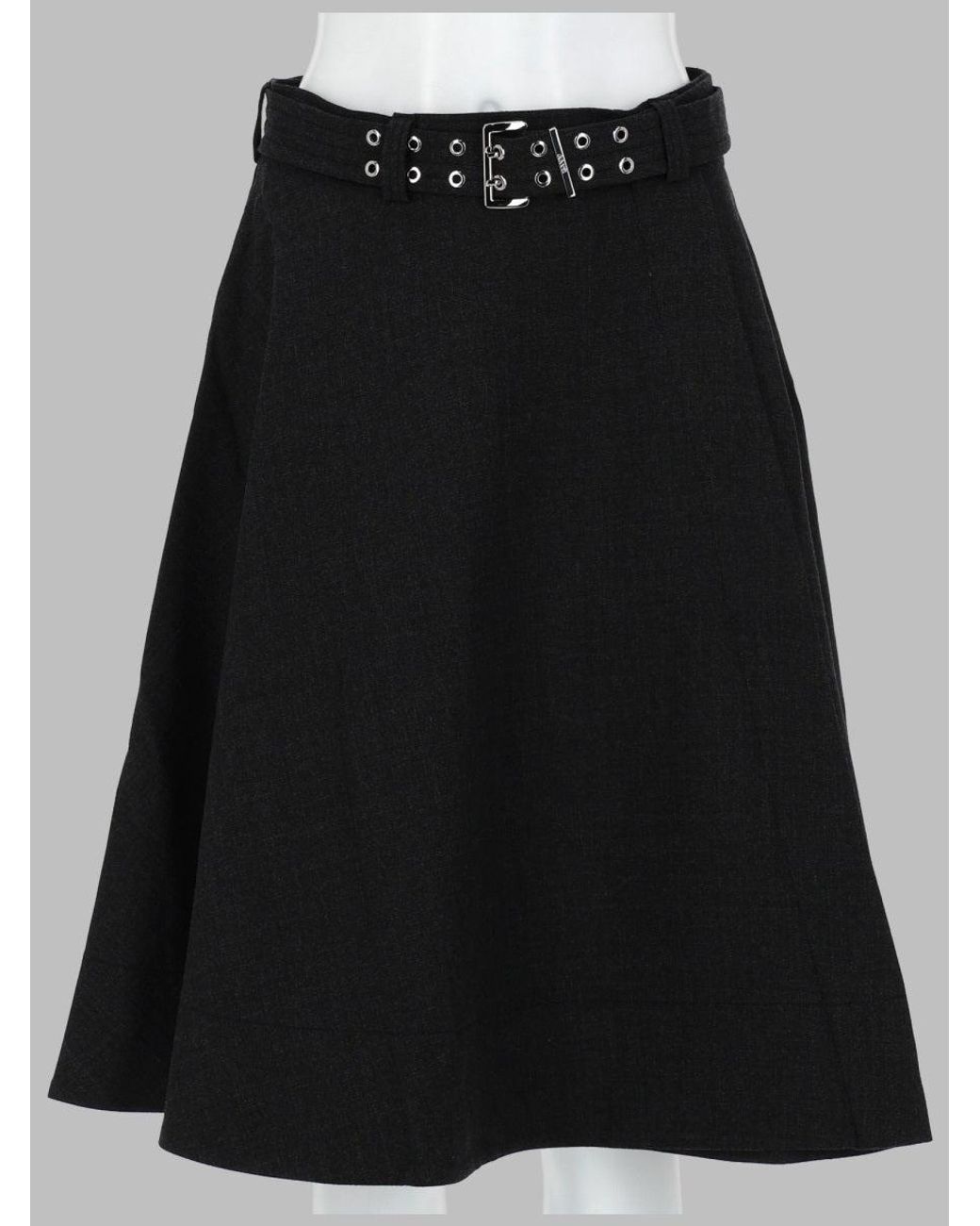 Ganni Black Wrap Skirt With Belt Recycled Polyester