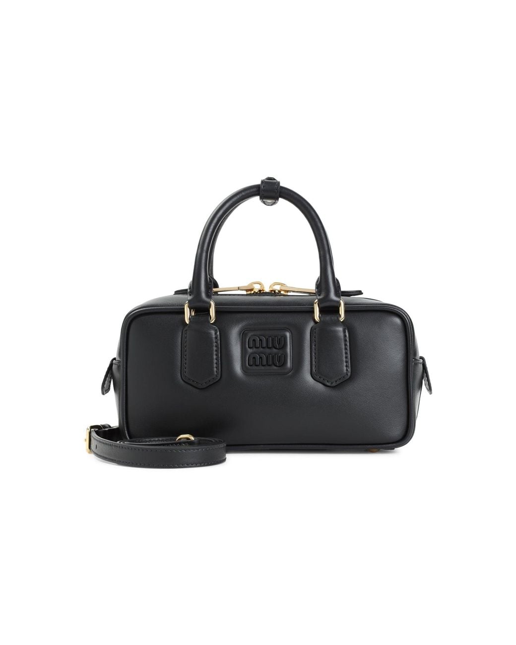 Miu Miu Black Arcadie Mini Leather Shoulder Bag