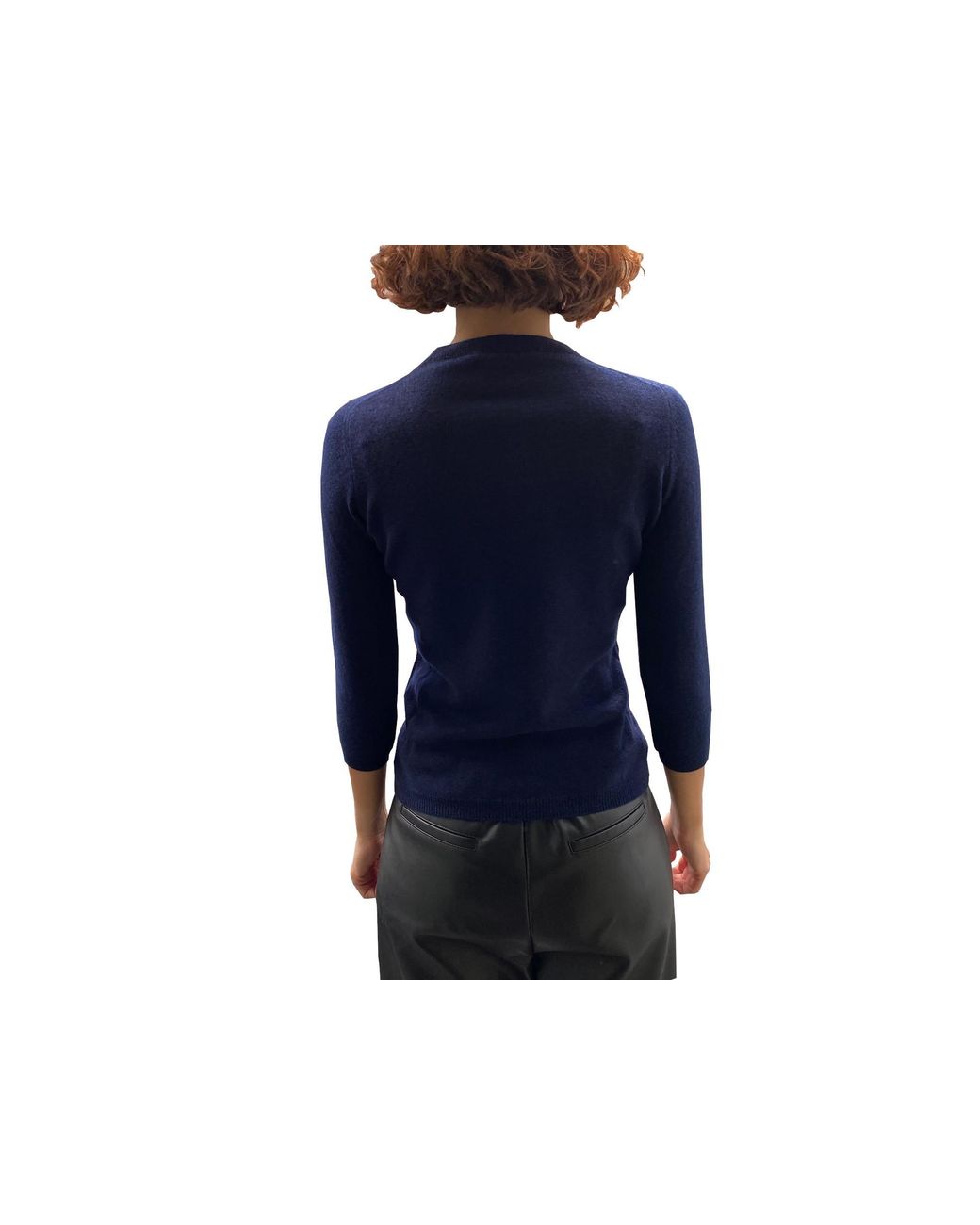 LA ROSE Blue Maglia 3/4 Cashmere