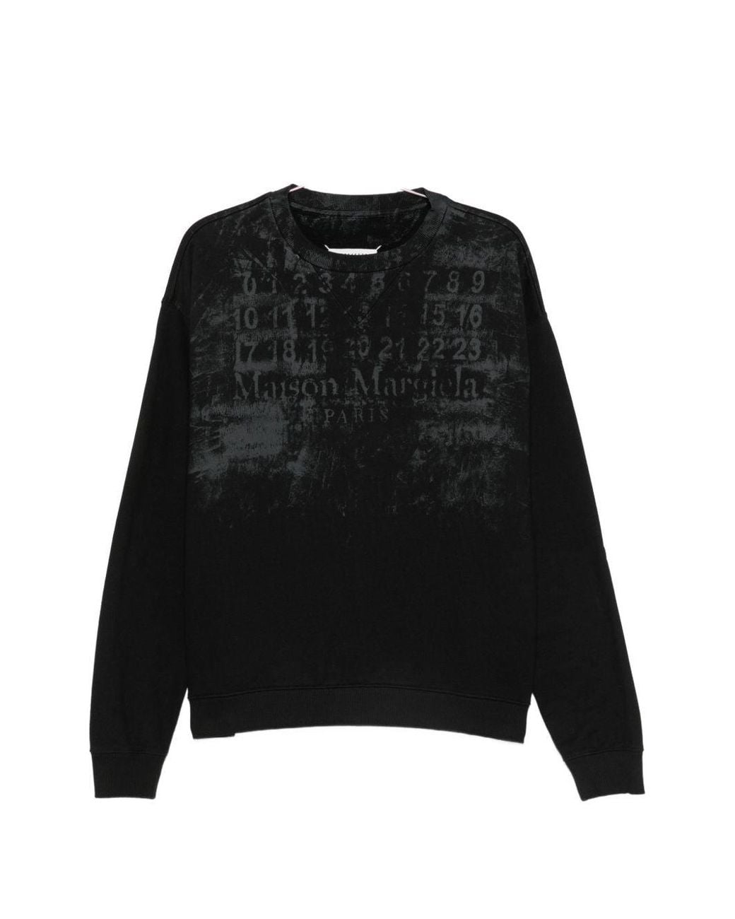 Maison Margiela Black Logo Cotton Sweathirt