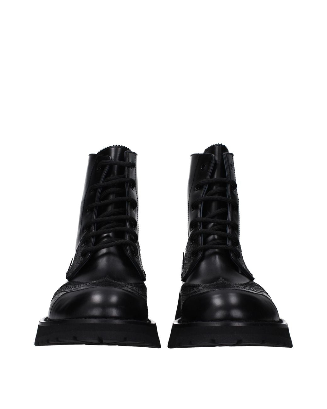 McQueen Black Stivaletti Uomo Pelle Nero for men