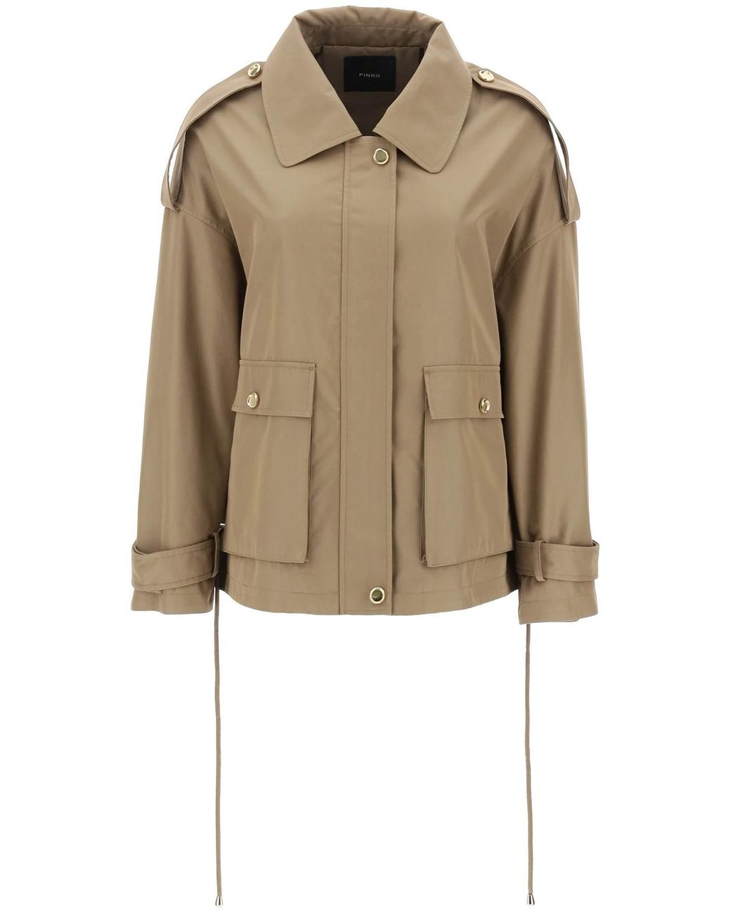 ブルゾン PINKO 'Babilonia' blouson Pinko Polidora Blouson Jacket In Gabardine in Natural | Lyst