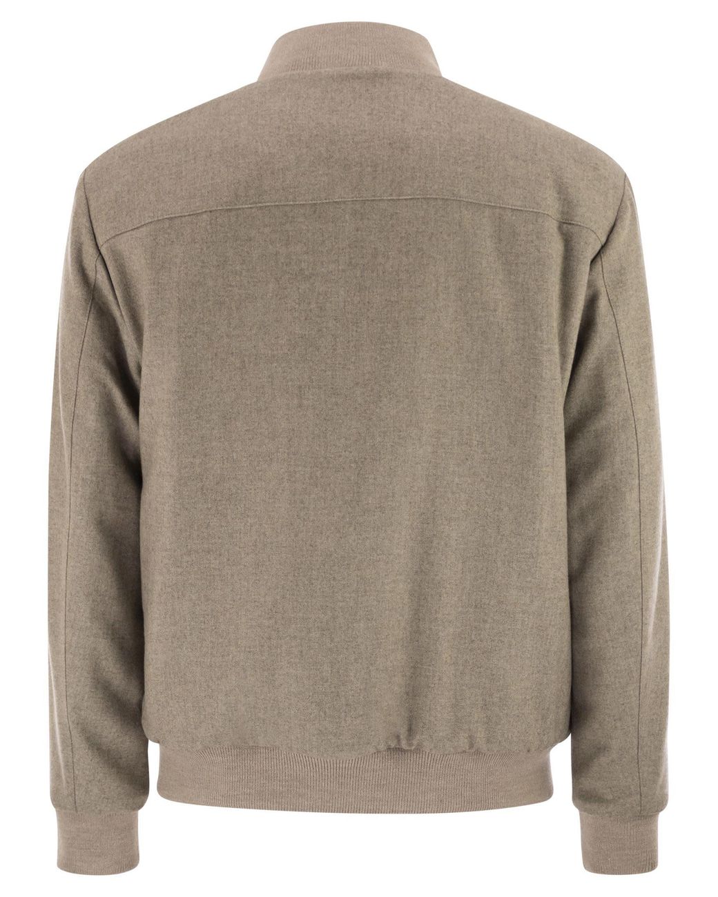 Fay Brown Virgin Wool Bomber Jacket for men
