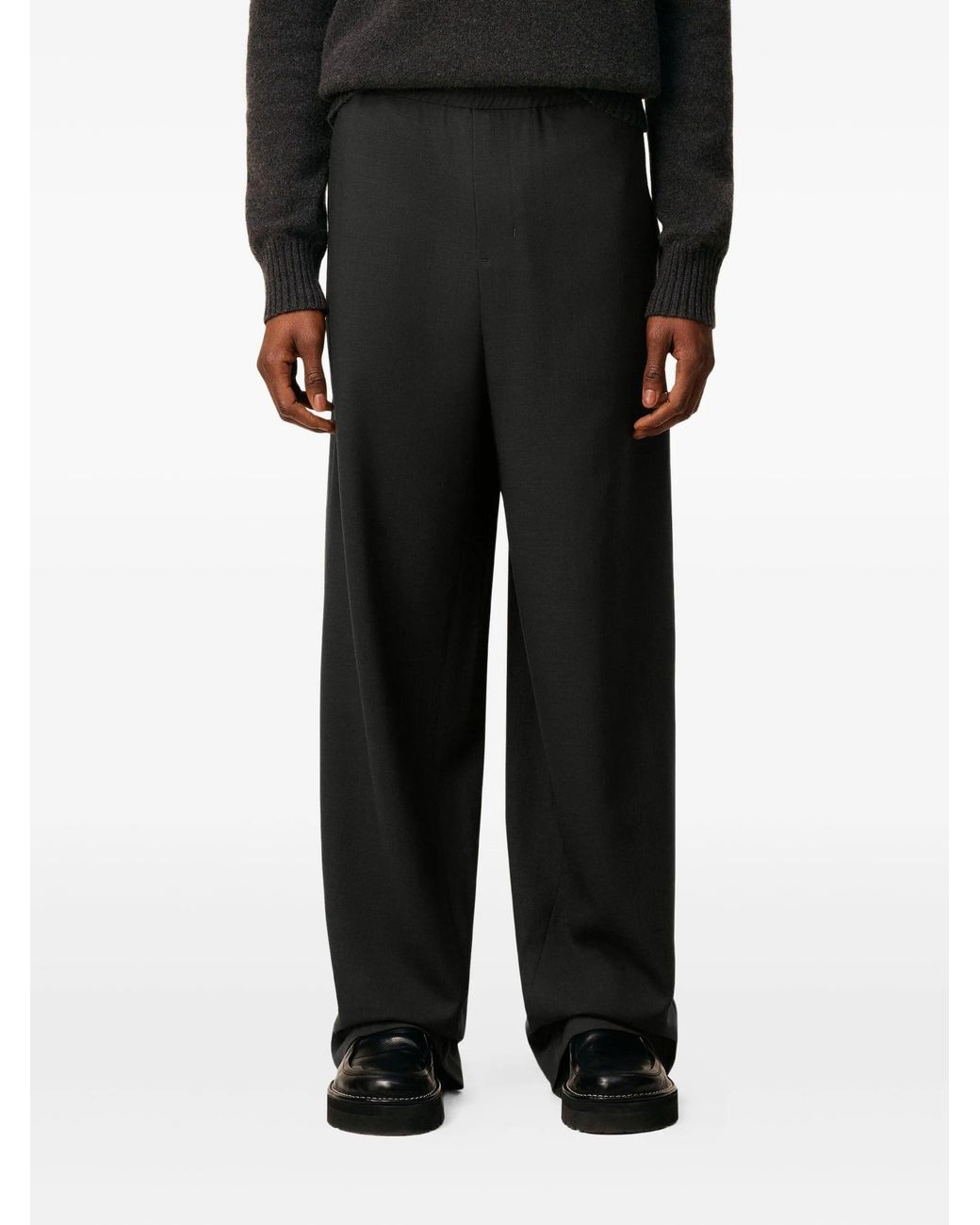 AMI Black Trousers Elasticated