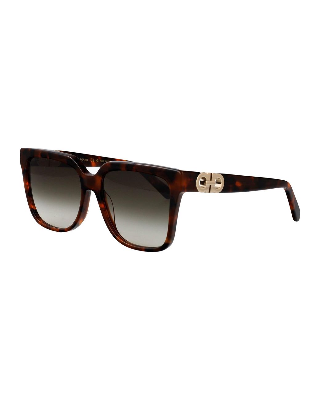 Ferragamo Brown Acetate Sunglasses