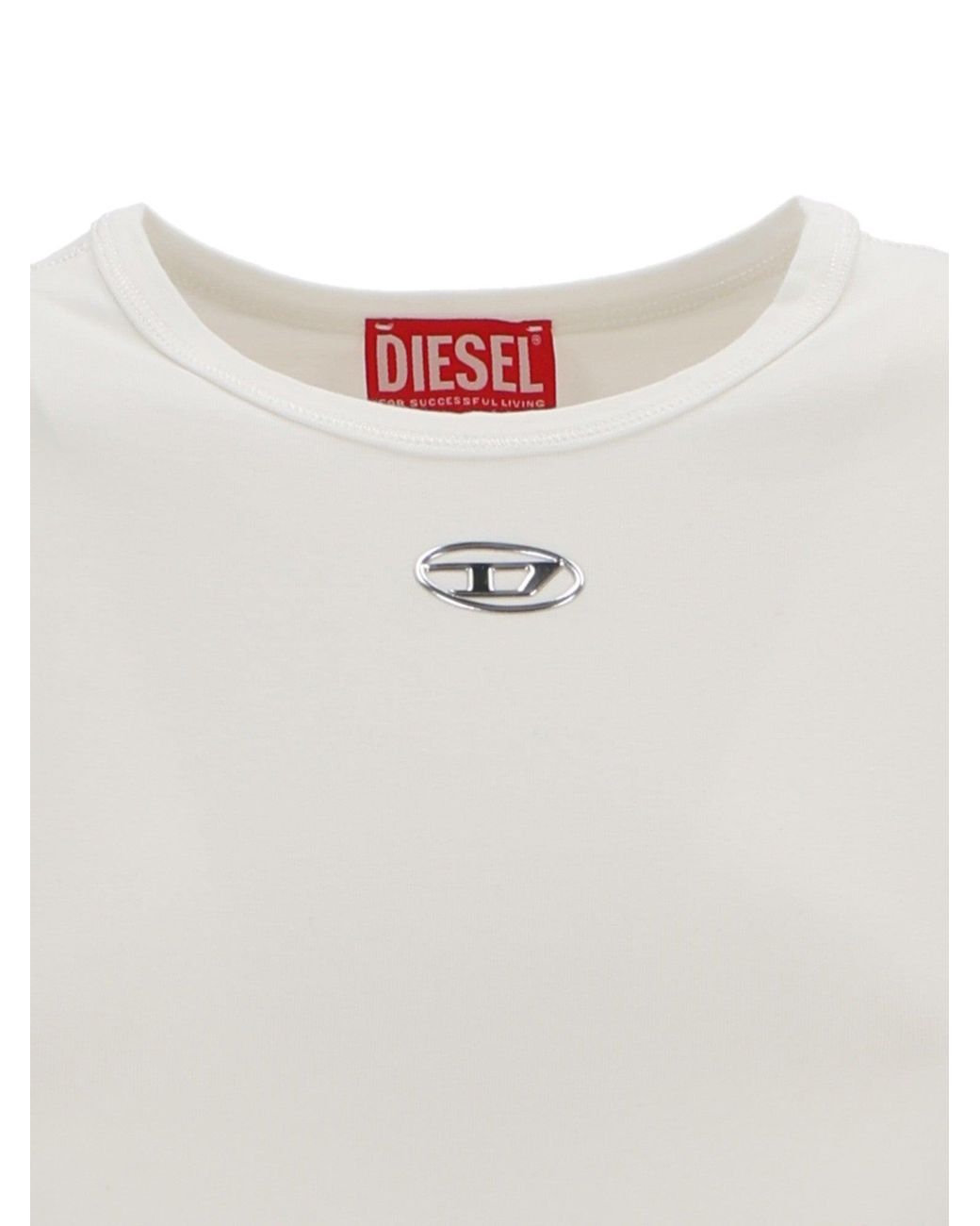 DIESEL White T Uncutieslong Od Maglietta