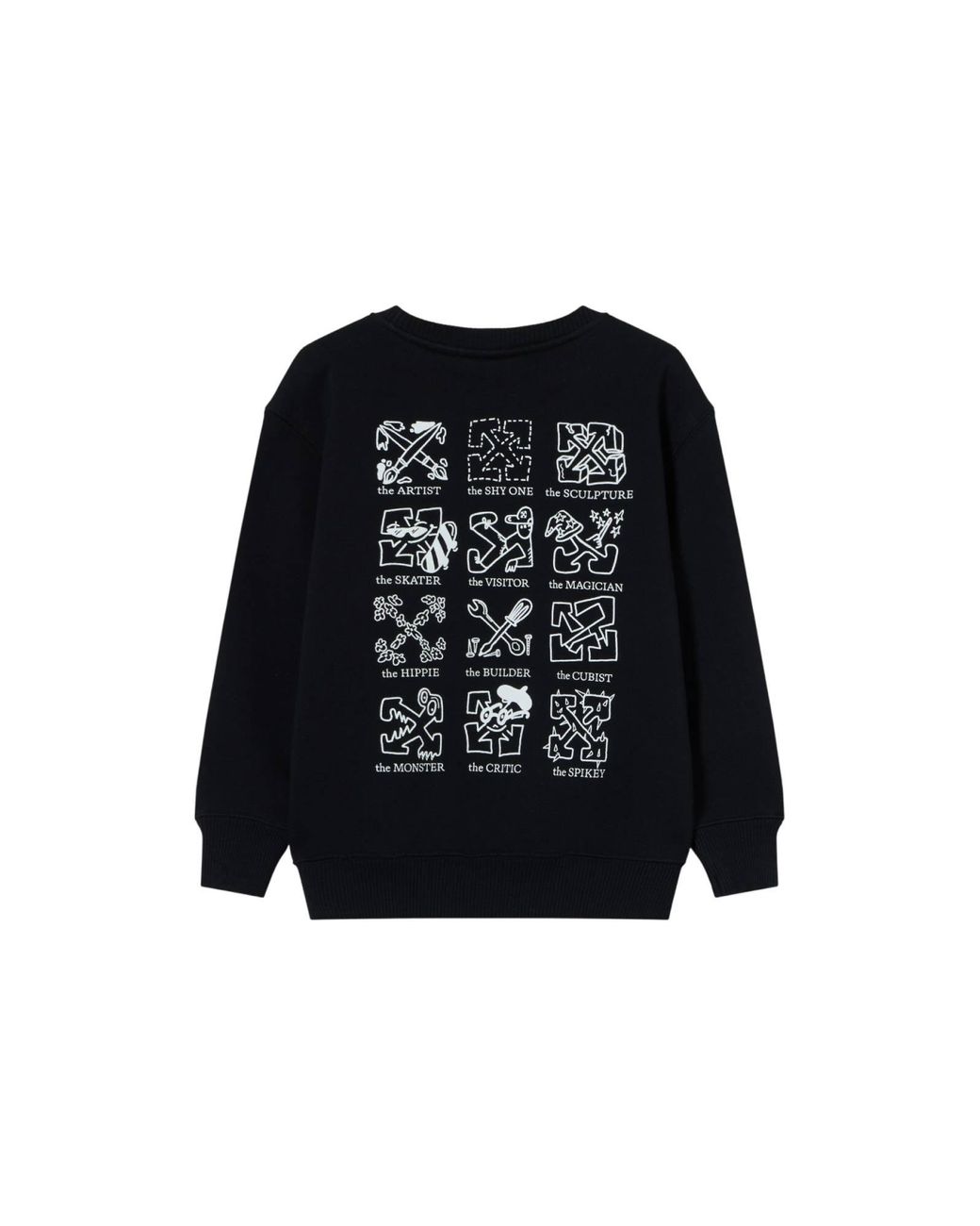 Off-White c/o Virgil Abloh Black Multilogo Crewneck