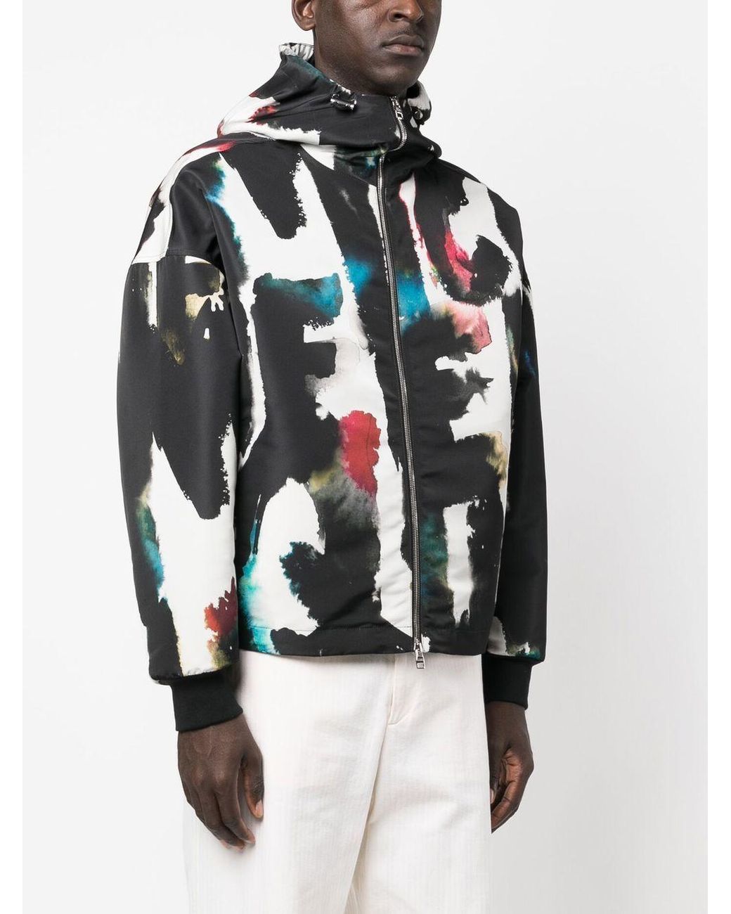 McQueen Alexander Mc Queen Wind Breaker Jacket in het Black voor heren