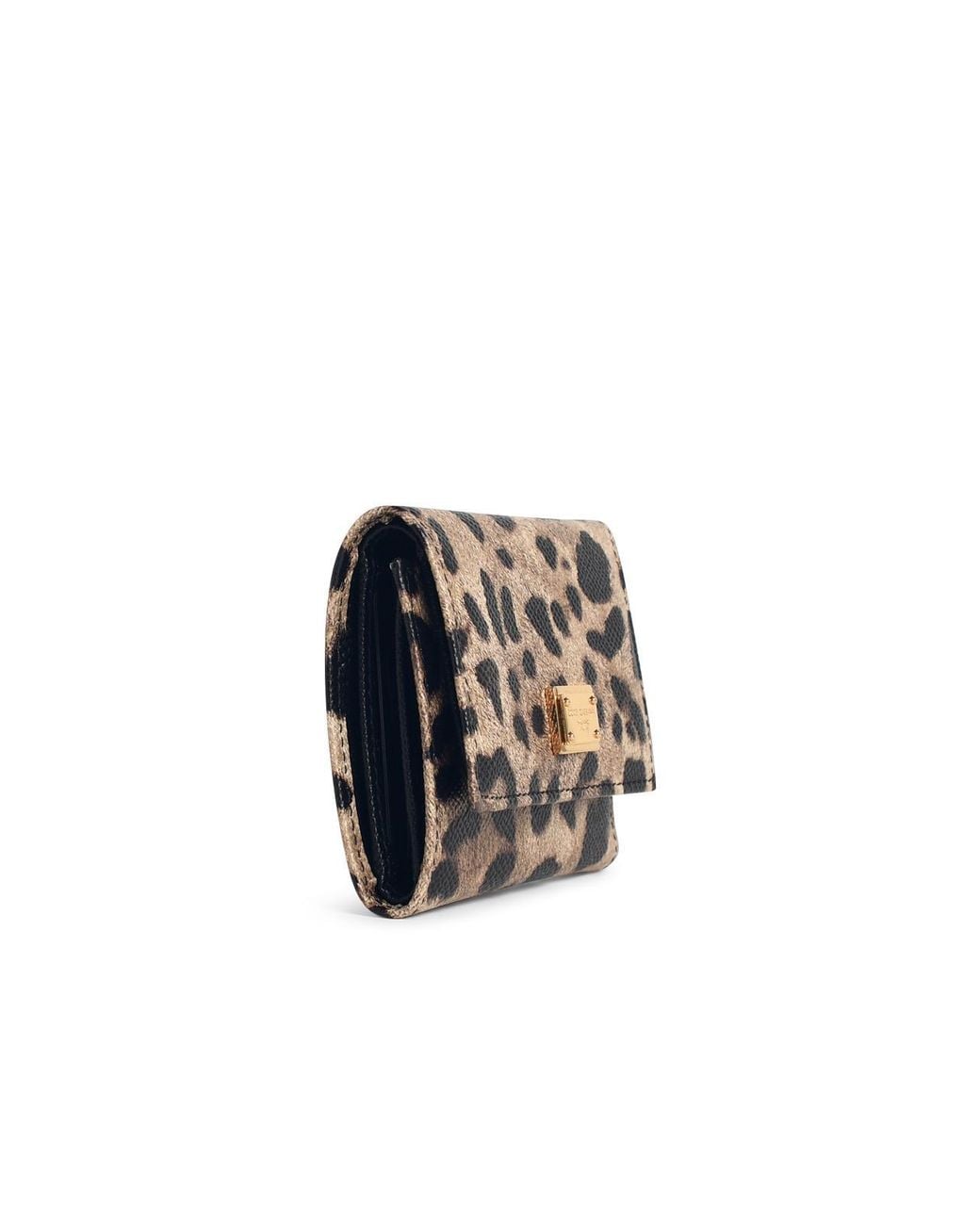 Dolce & Gabbana White 'Dauphine' Leopard Leather Portafolgio