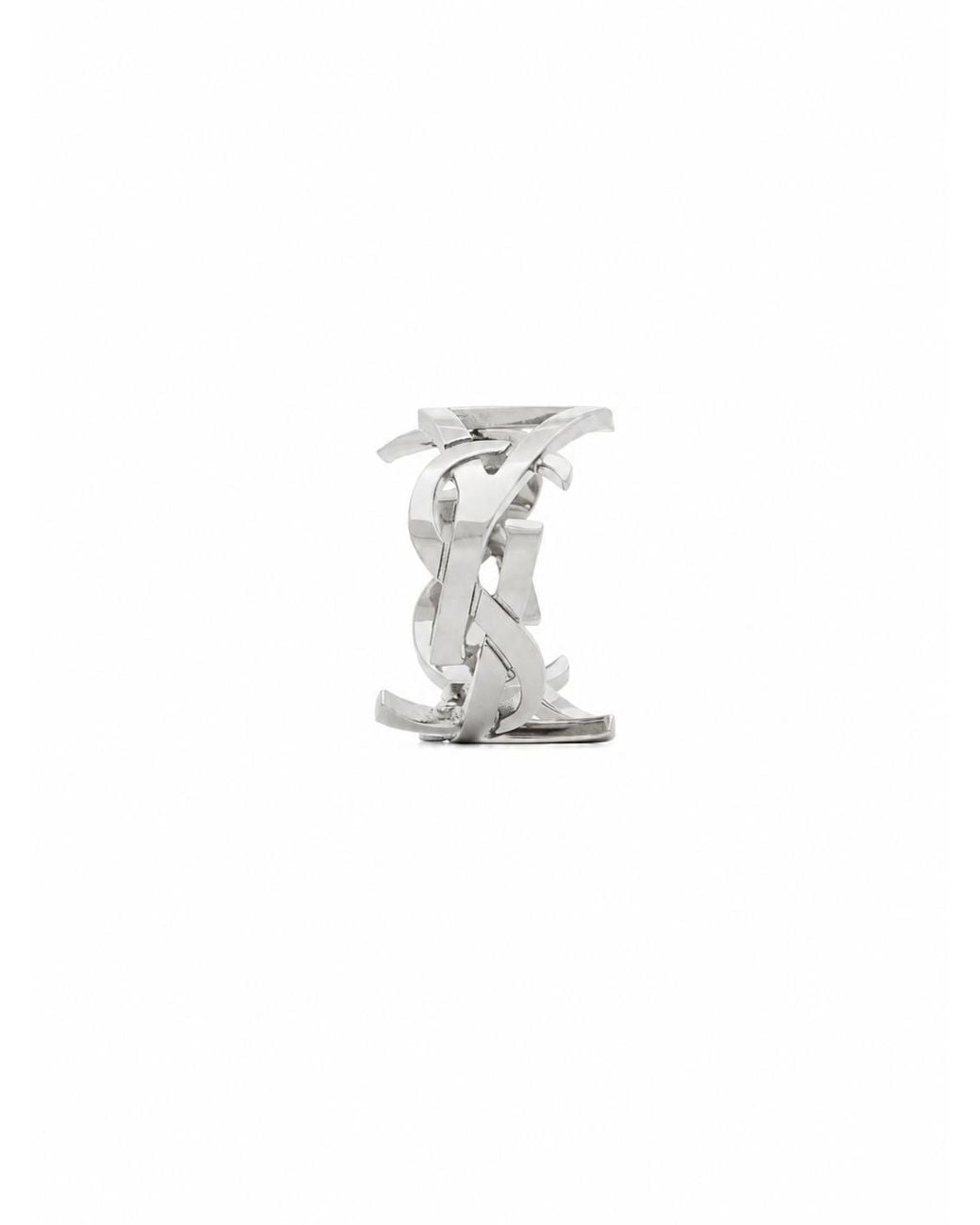 Saint Laurent White Bague Cassandre Messing