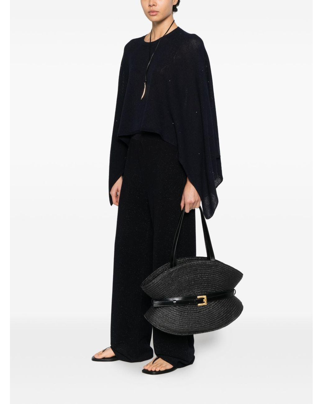 Fabiana Filippi Black Cotton Trousers