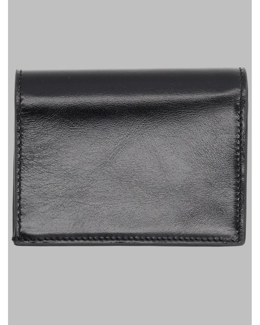 Versace Gray Compact Leather Wallet