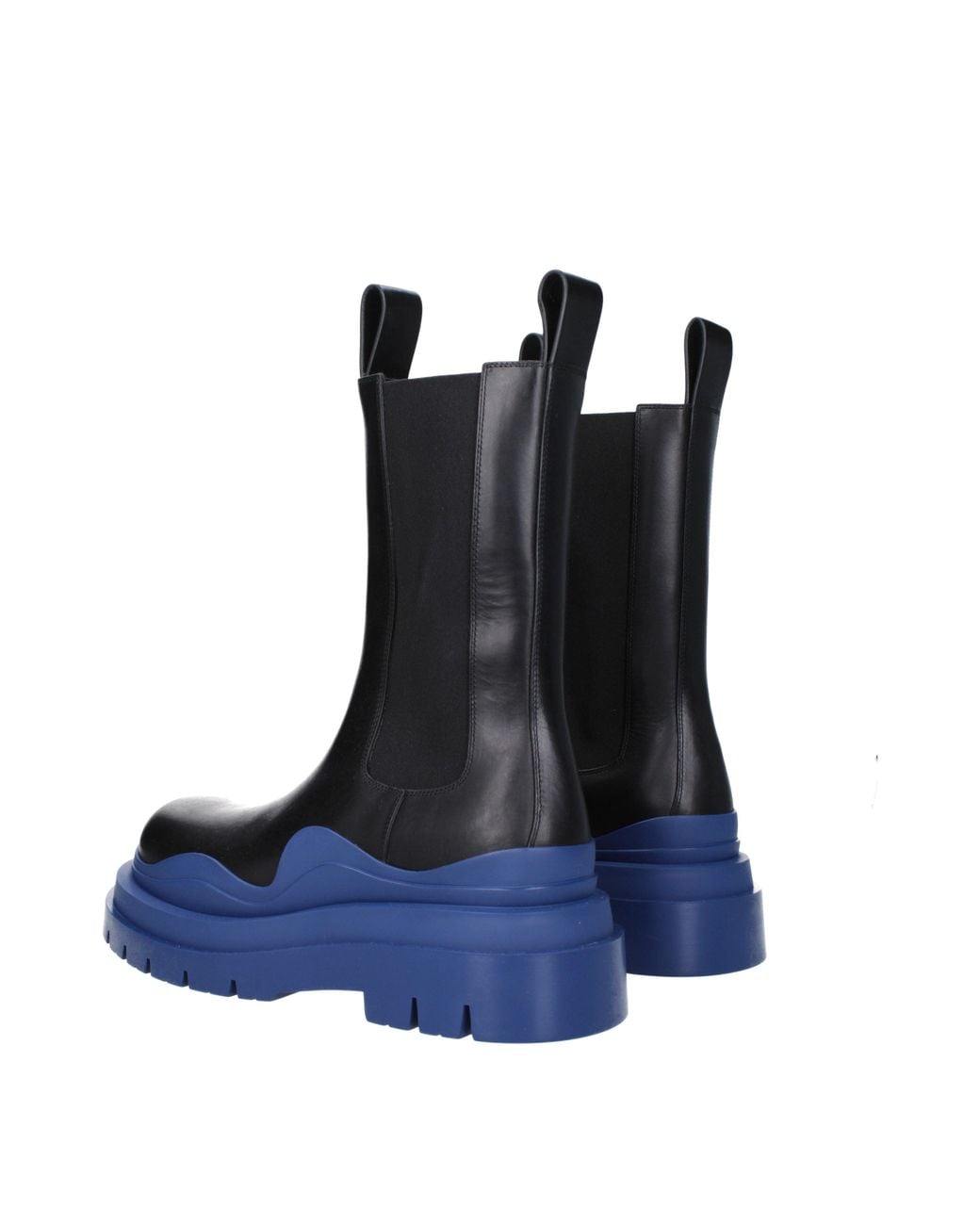 Bottega Veneta Blue Stivaletti Uomo Pelle Nero/Crociera for men