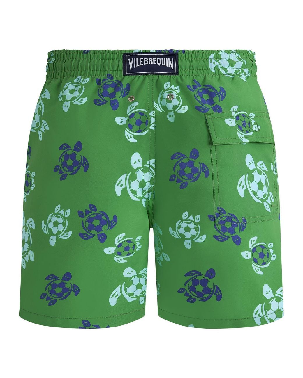 Vilebrequin Green Swim Shorts With Graphic Turtle Print for men