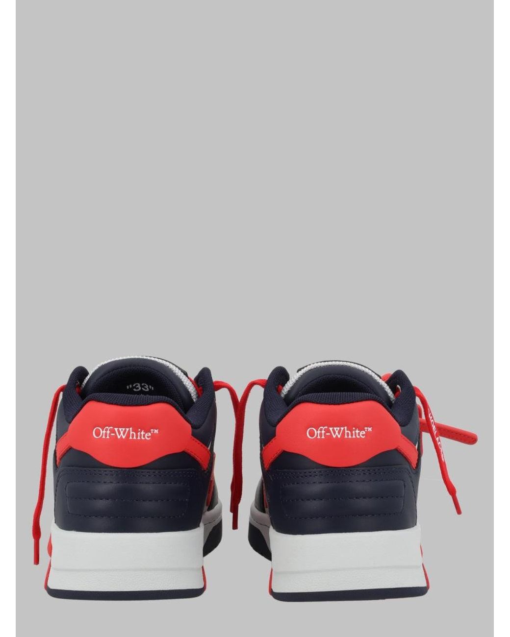 Off-White c/o Virgil Abloh Red Mini Out Of Office Sneakers For Boys