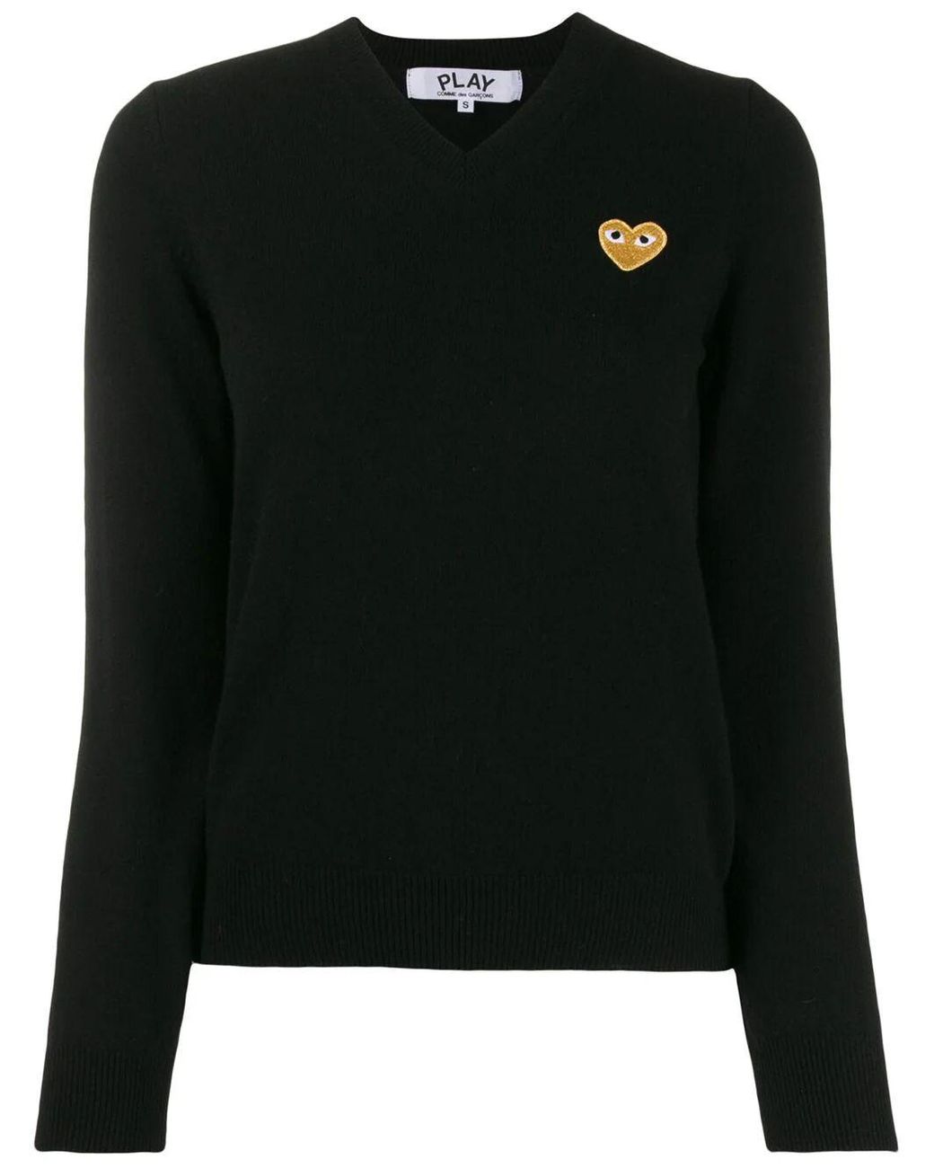 COMME DES GARÇONS PLAY Black Ladies Knit Pullover