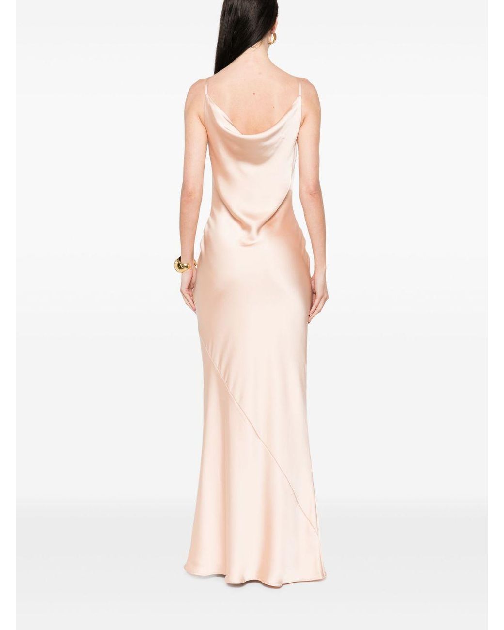 Norma Kamali Pink Maria Slip Gown Dress