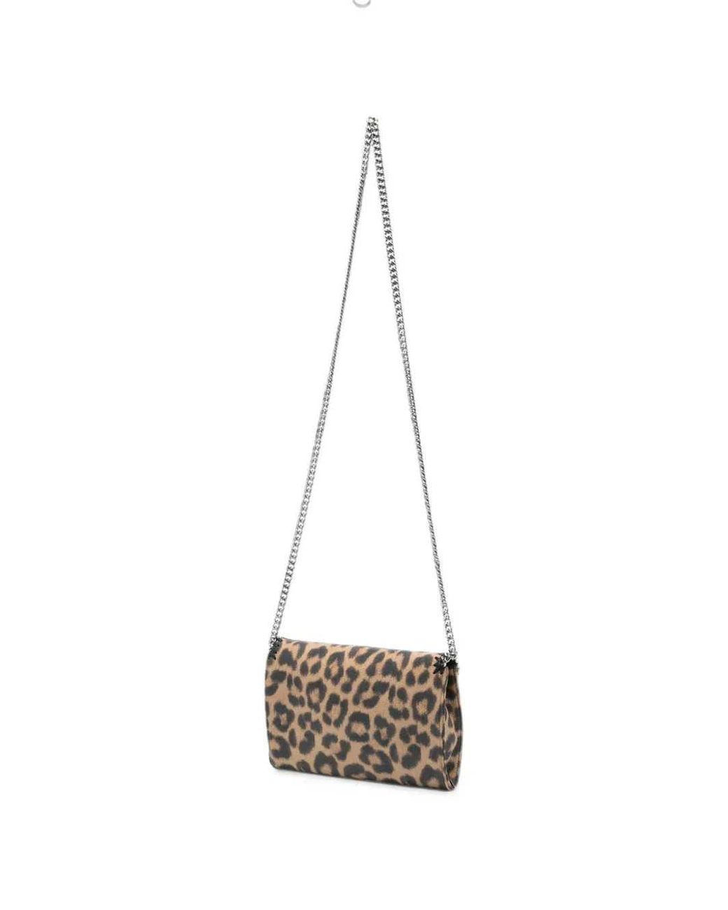 Stella McCartney White Leopard-Print Falabella Shoulder Bag