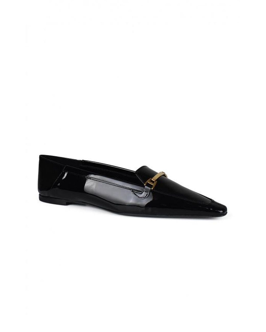 Saint Laurent Black Chris Patent Slipper