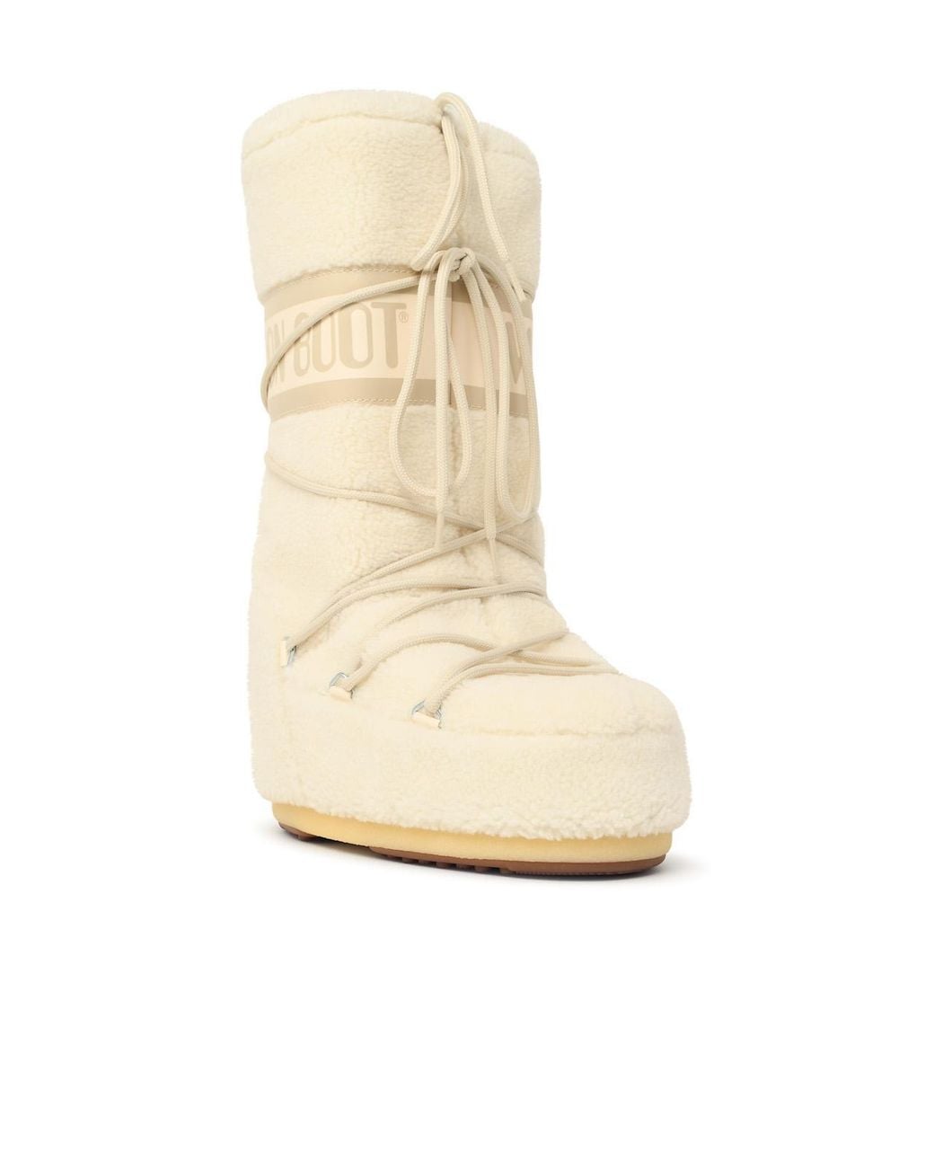 Moonboot Natural 'Mb Icon Fleece' Teddy Boots