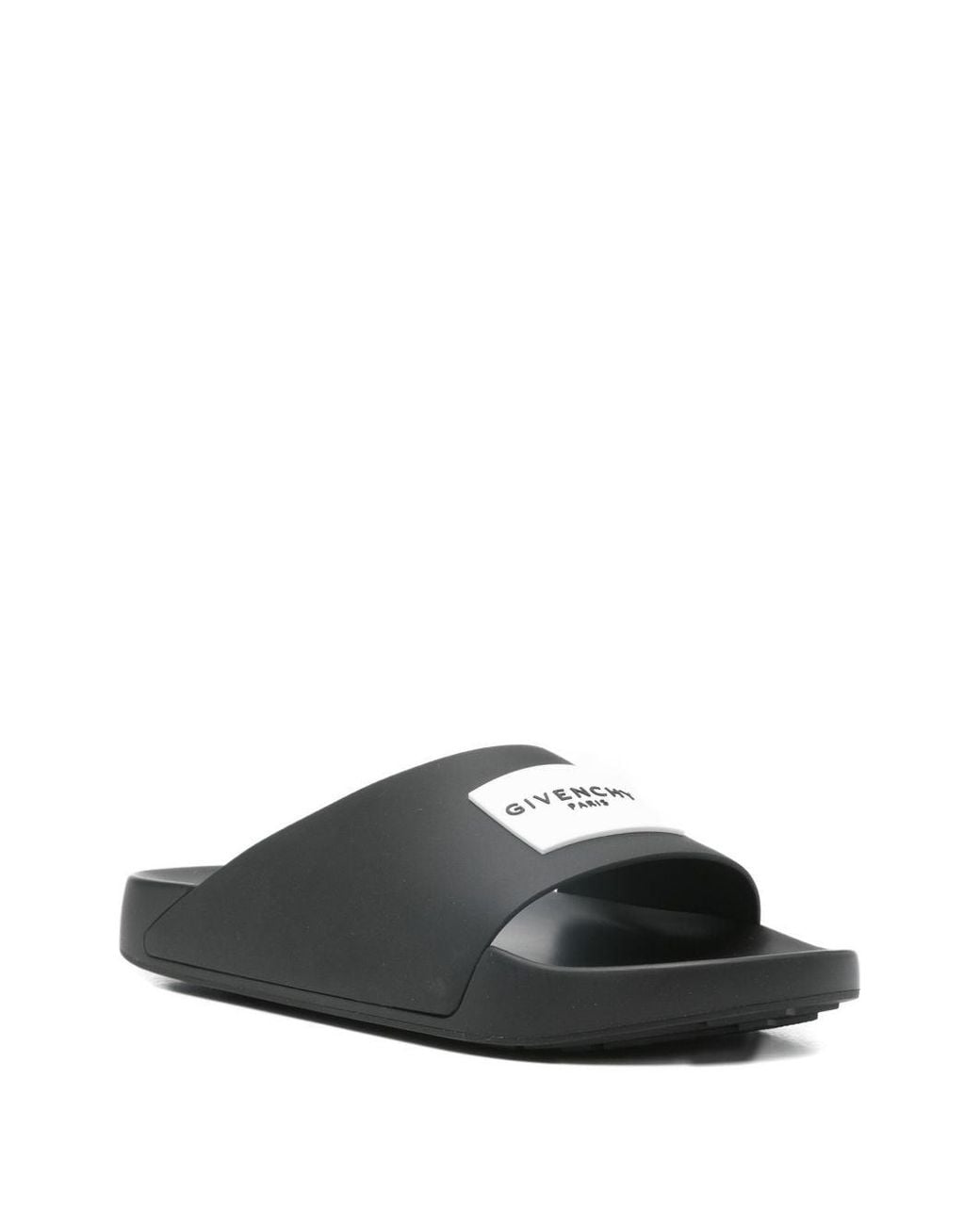 Givenchy White Asymmetric Rubber Sandals for men