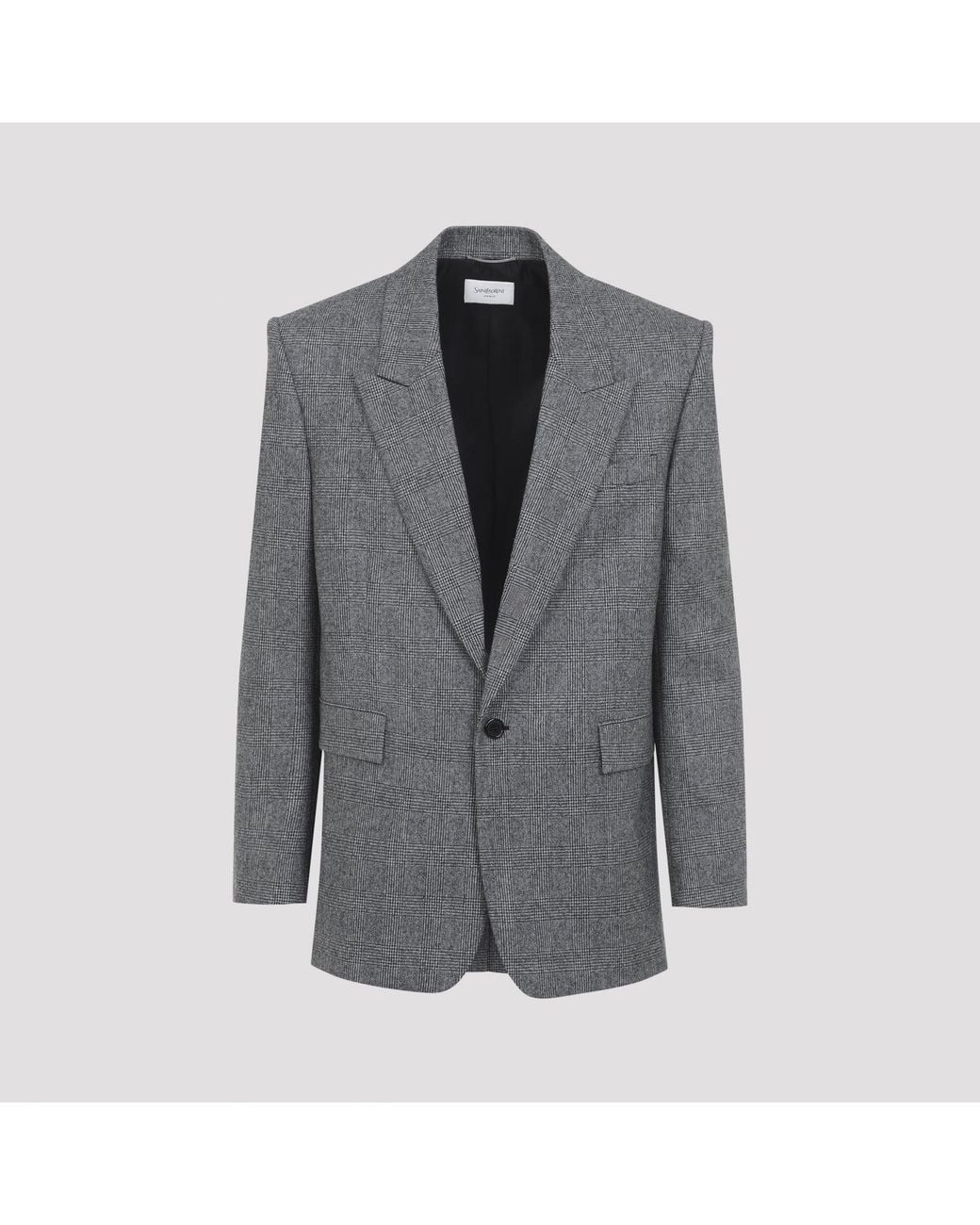 Saint Laurent Wollen Jas in het Gray