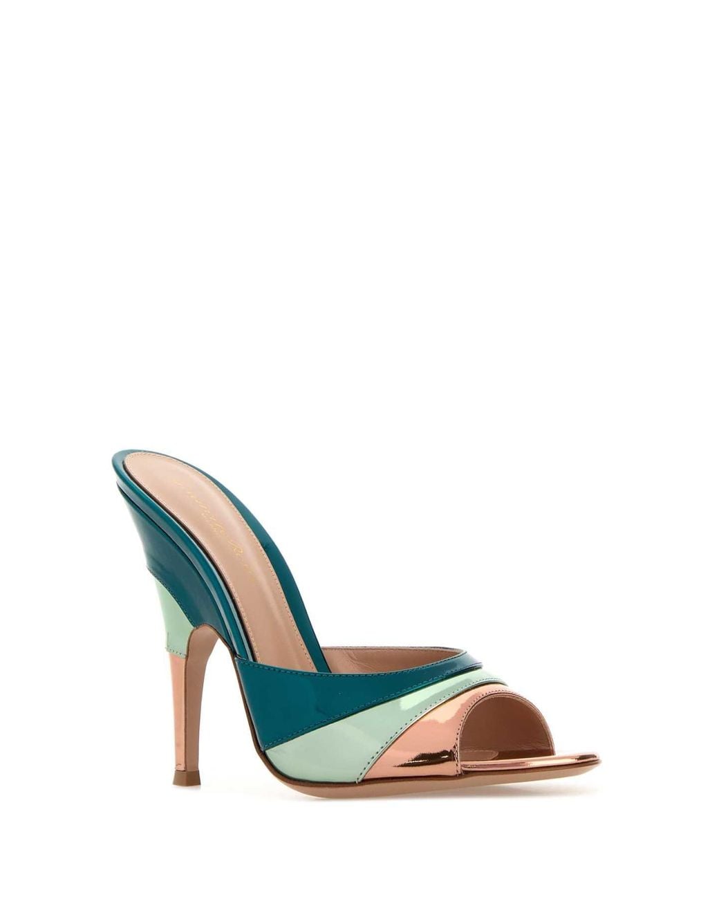 Gianvito Rossi Green Leather Marea Mules