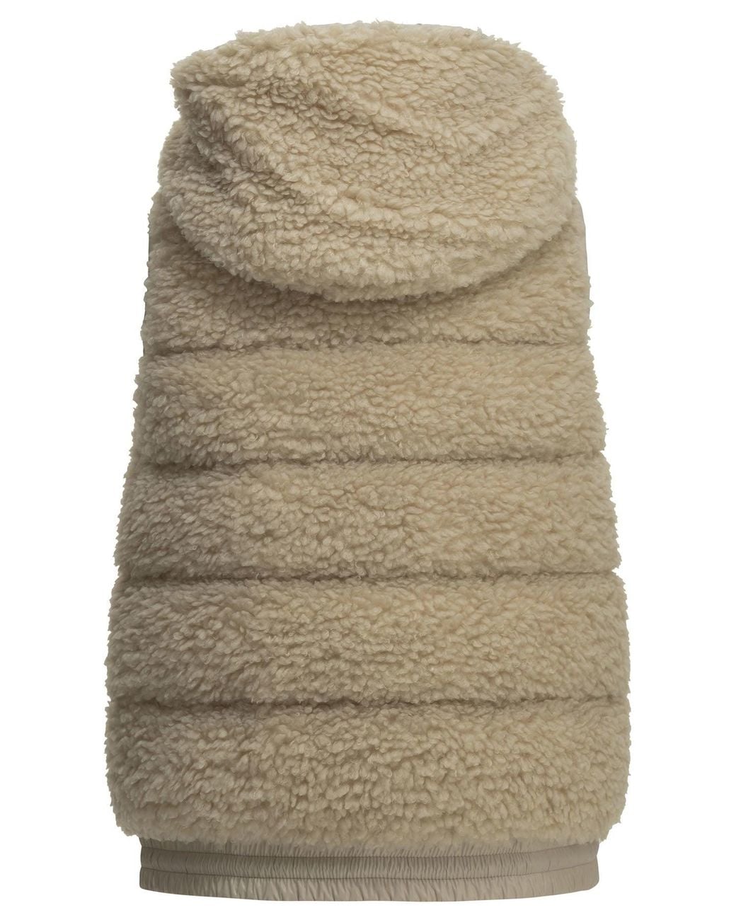 Moncler Natural Sleeveless Teddy Jacket