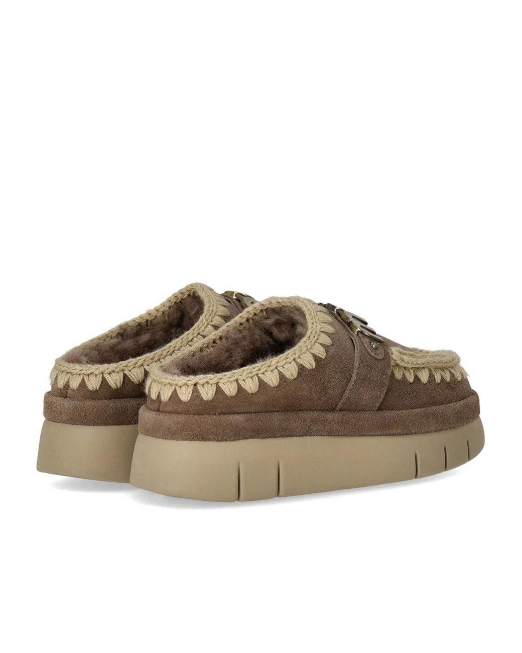 Mou Brown Bounce Welt Suede Elephant Clog