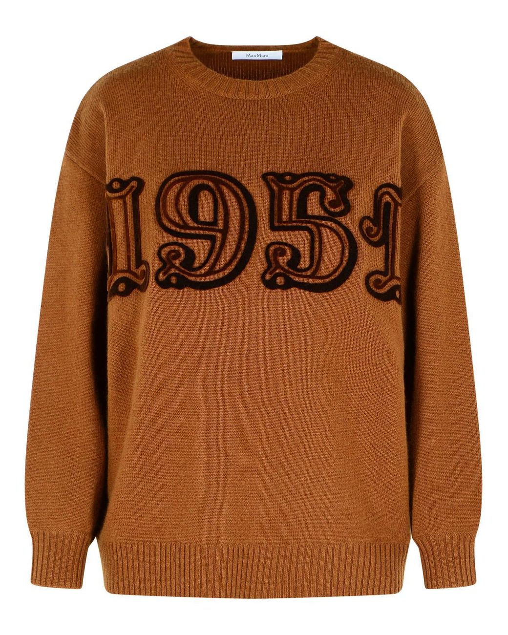 Max Mara Wool En Cashmere Lear Sweater in het Brown