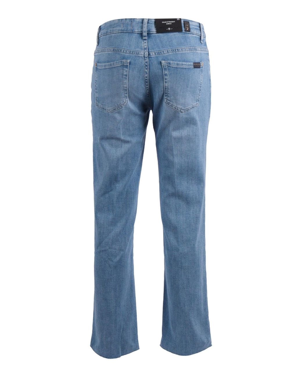 7 For All Mankind Blue Calie Straight Ankle
