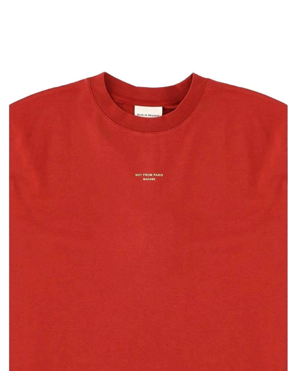 Drole de Monsieur Red Le T Shirt Slogan Classique