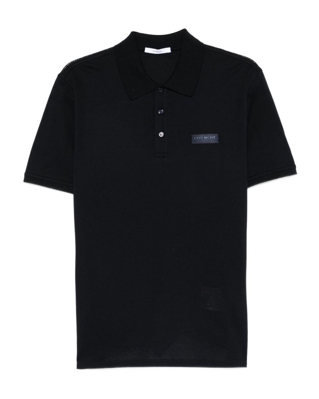 Givenchy Black Cotton Polo Shirt for men