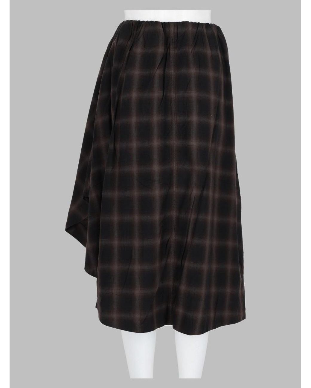 Our Legacy Black El Paso Check Tencel Mini Skirt