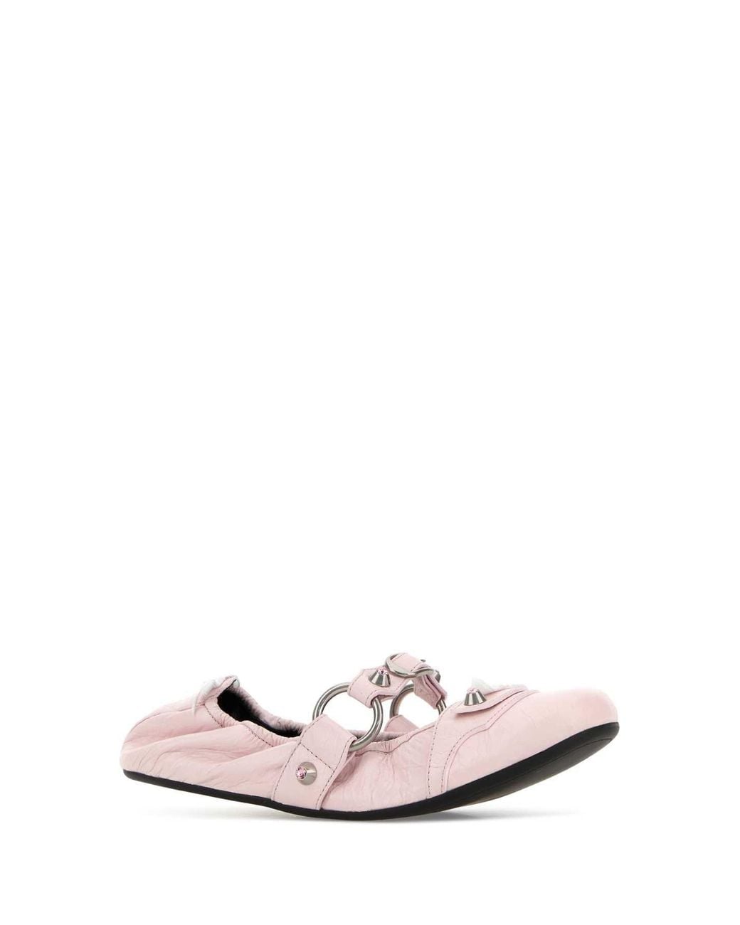 Balenciaga Pink Solid Ballet Flats